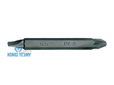 Бита Pz2х5,5мм  60мм двусторонняя  KINGTONY 1360552Z